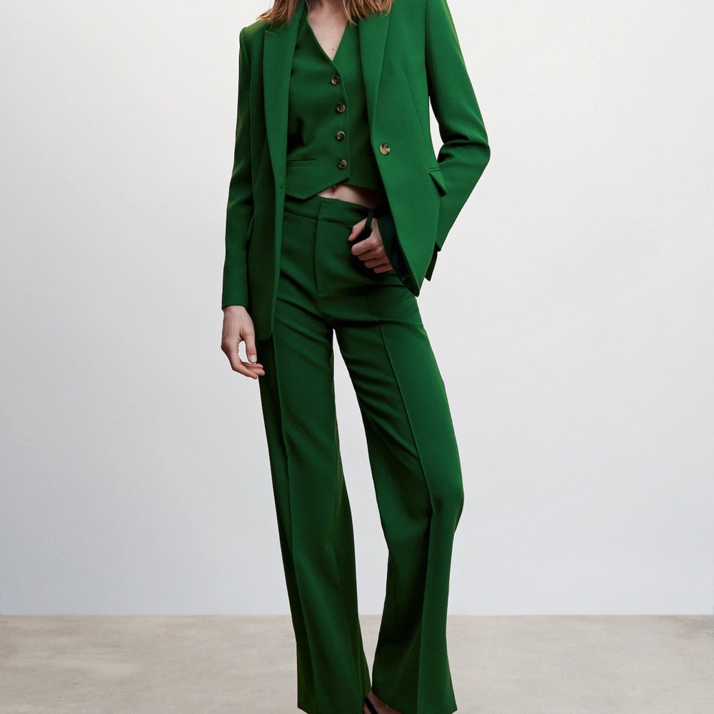 Two Piece Emerald Green Suit